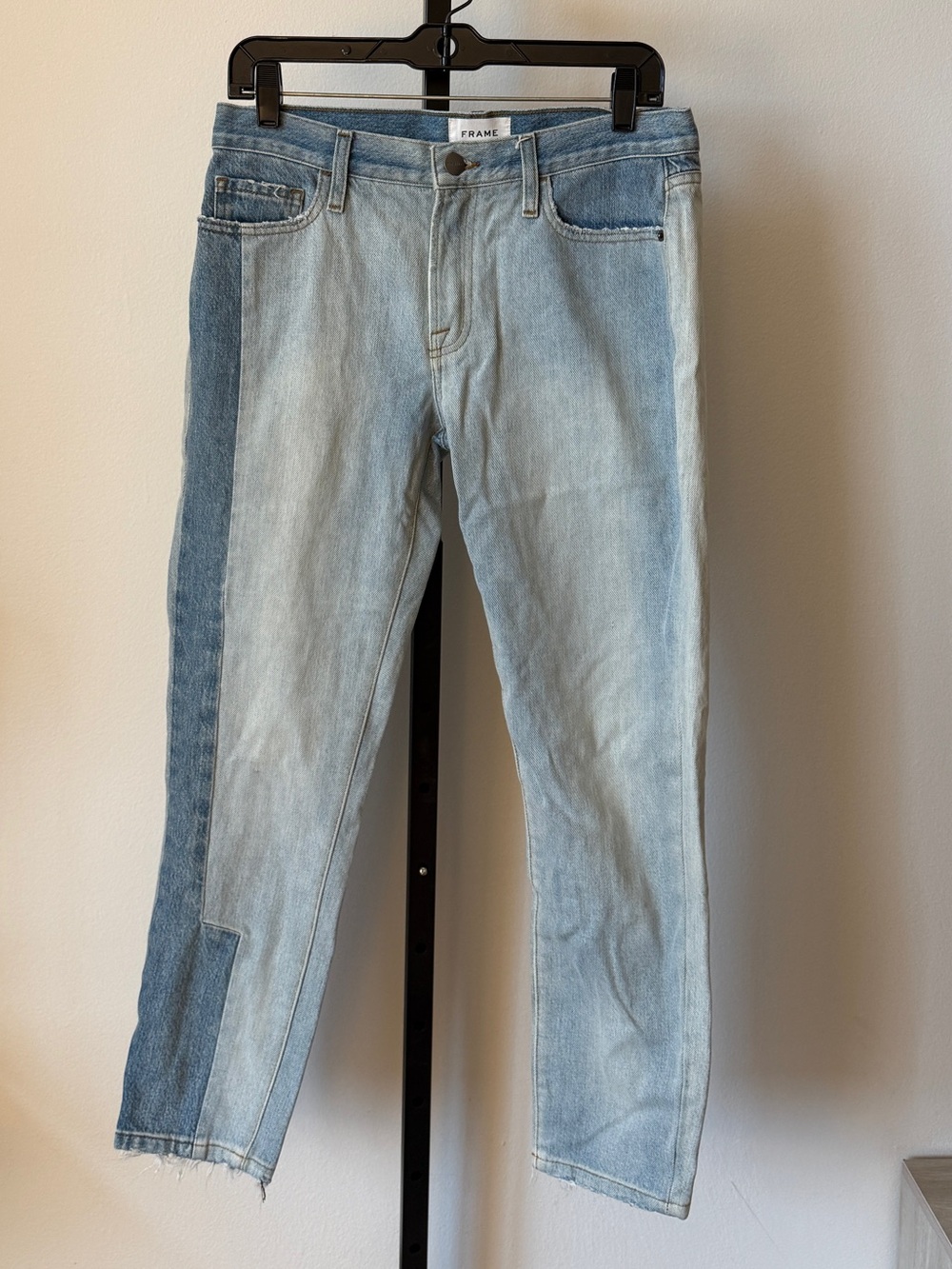 Frame Denim Le Garcon Unmatched Straight Women’s Size 25 Jeans - Picture 4 of 7